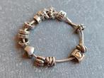 Pandora armband met kralen, zilver en een beetje goud, Gebruikt, Ophalen of Verzenden, Met bedels of kralen, Zilver