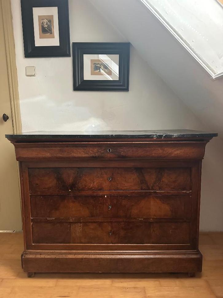 Antieke Louis Philippe commode, Antiek en Kunst, Antiek | Meubels | Kasten, Ophalen