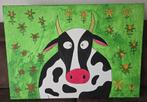 Schilderij schele koe, Huis en Inrichting, Ophalen, Gebruikt, 50 tot 75 cm, Schilderij