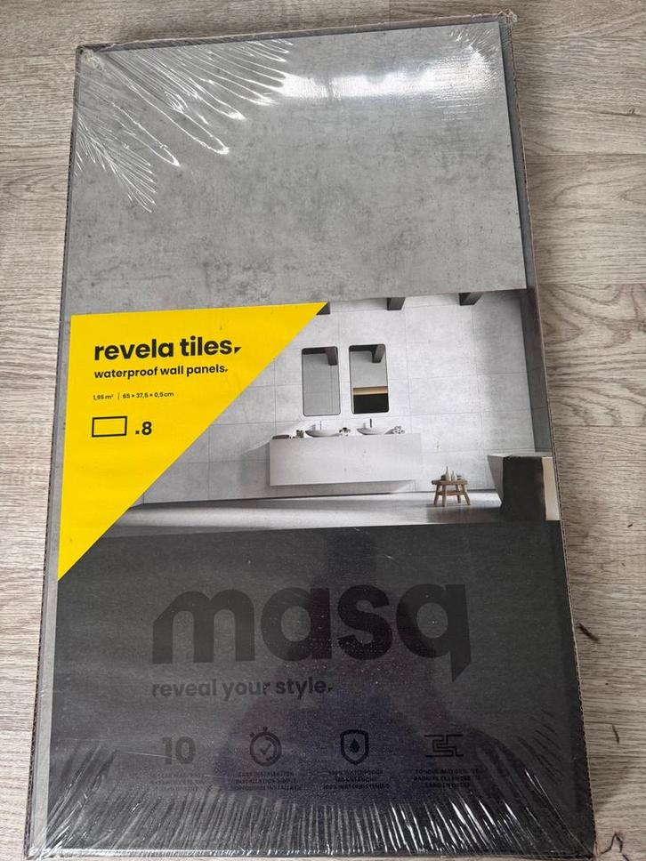 Masq Watervaste Wandpanelen Betonlook - 13,65 m2, Doe-het-zelf en Verbouw, Platen en Panelen, Nieuw, Overige materialen, Ophalen of Verzenden