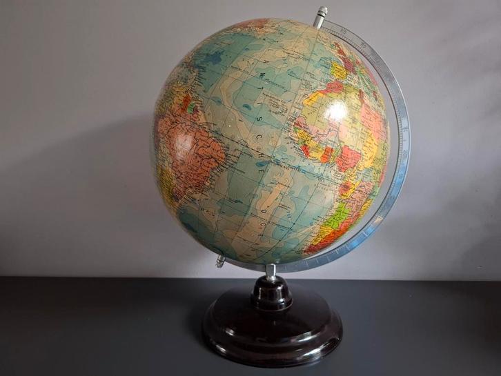 Vintage Rath Globe Aardbol - 33 cm raths wereldbol, Huis en Inrichting, Woonaccessoires | Wereldbollen, Gebruikt, Ophalen of Verzenden