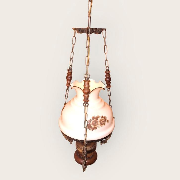 Antieke Olielamp met Elektrische Bedrading, Antiek en Kunst, Antiek | Lampen, Ophalen