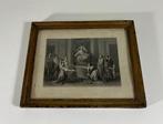 Franse antieke vergulde lijst met chalcographie, Antiek en Kunst, Antiek | Woonaccessoires, Ophalen of Verzenden