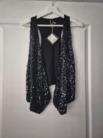Zwart gilet met glitter pailletten - Maat M, Maat 38/40 (M), Zwart, Nieuw, Ophalen of Verzenden