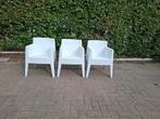 Philippe Starck tuinstoelen Driade Toy wit, Tuin en Terras, Tuinstoelen, Ophalen, Gebruikt, Kunststof, Stapelbaar