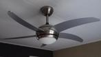Plafond ventilator met lamp en afstand bediening, Ophalen, Zo goed als nieuw, Plafondventilator