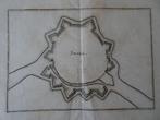 Gravure plattegrond vesting stad Zwolle C. Merian 1650, Antiek en Kunst, Verzenden