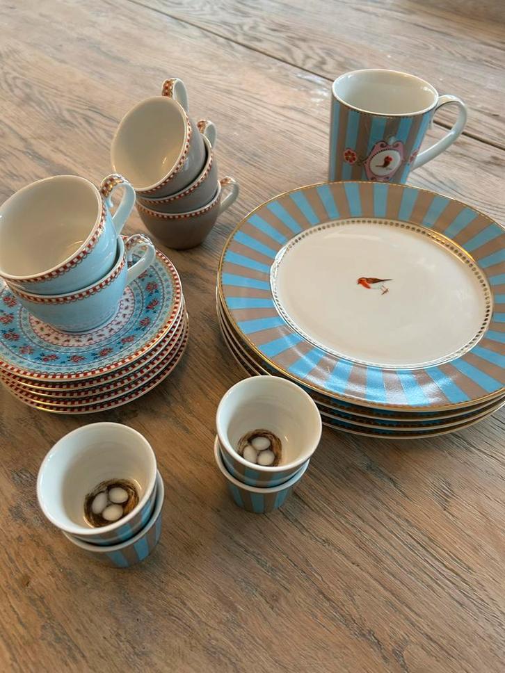 Pip Studio Love Birds Servies, Huis en Inrichting, Keuken | Servies, Zo goed als nieuw, Compleet servies, Overige stijlen, Porselein
