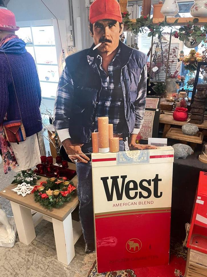 West American blend reclame staande bord H181xB81xD38cm, Verzamelen, Merken en Reclamevoorwerpen, Ophalen