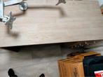 Bureau met beeldscherm beugel voor 2 schermen, Ophalen of Verzenden, In hoogte verstelbaar, Zo goed als nieuw, Bureau