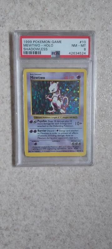 mewtwo shadowless psa 8 beschikbaar voor biedingen
