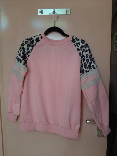 Roze Trui met Luipaardprint - Maat M, Kleding | Dames, Truien en Vesten, Nieuw, Maat 38/40 (M), Roze, Ophalen of Verzenden