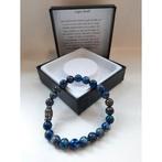 Natuurstenen armband met Boeddha kraal, Verzenden, Nieuw, Blauw, Overige materialen