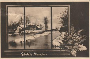 KERST BOERDERIJ SNEEUW UIT 1942 ZEER MOOIE OUDE KAART KH698 beschikbaar voor biedingen
