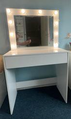 Kaptafel met lampen, Huis en Inrichting, Tafels | Kaptafels, Gebruikt, 100 tot 150 cm, 100 tot 150 cm, Ophalen of Verzenden