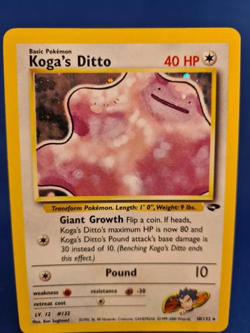 Koga's Ditto 10/132 - Gym Challenge beschikbaar voor biedingen