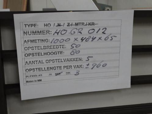 HO-GR 012: nieuwe wandvitrine, zwart mdf, achterzijde: VLAK,, Hobby en Vrije tijd, Modeltreinen | H0, Nieuw, Locomotief, Gelijkstroom of Wisselstroom