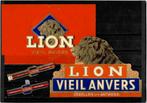 Verellen Lion   2 etiket/ banden, Verzamelen, Ophalen of Verzenden, Gebruikt, Sigarenbandjes