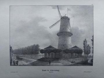 1 / Route de Schevening  Scheveningen De Molen Litho 1842 beschikbaar voor biedingen