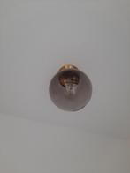 Zwarte plafondlamp met gouden details., Ophalen, Zo goed als nieuw, Glas