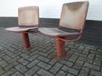 Stoelen uit oude bus Vintage jaren 50 Mancave, Huis en Inrichting, Stoelen, Ophalen, Gebruikt, Twee, Bruin