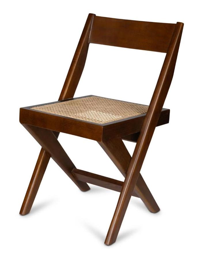 Detjer Bibliotheekstoel Maxwell, Huis en Inrichting, Stoelen, Zo goed als nieuw, Eén, Hout, Riet of Rotan, Bruin, Ophalen