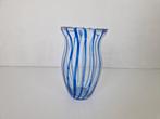 Italiaanse handgemaakte vaas blauw., Blauw, Ophalen of Verzenden, Onbekend, Onbekend