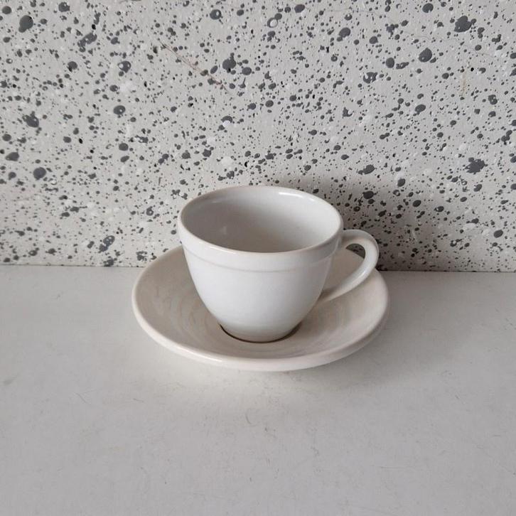 6 Driehoek Huizen kop en schotels, Antiek en Kunst, Antiek | Servies los, Ophalen of Verzenden