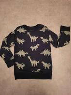 Blauwe Dino Sweater - Maat 134 - Zo Goed Als Nieuw, C&A, Jongen of Meisje, Trui of Vest, Ophalen of Verzenden