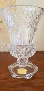 vintage kristallen vaas Val St Lambert, Overige kleuren, Ophalen of Verzenden, Minder dan 50 cm, Glas