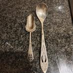 Zilveren suikerschep en roomlepel. Gemerkt, Ophalen of Verzenden