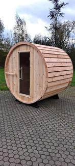 Barrelsauna met L-bank en designdak,vele lengtes op voorraad, Nieuw, Complete sauna, Ophalen, Fins of Traditioneel