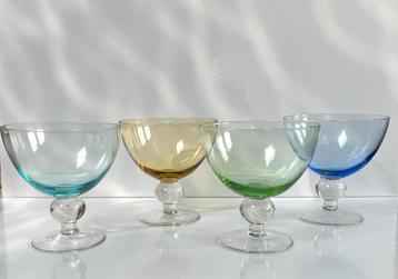 Vintage dessert/sorbet glazen beschikbaar voor biedingen