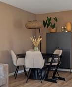 Ronde eettafel met 5 stoelen, Huis en Inrichting, Ophalen of Verzenden, Zo goed als nieuw