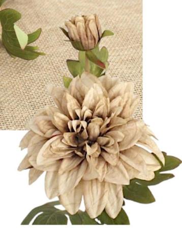 DAHLIA - KUNST - BLOEM & KNOP - 2 KLEUREN beschikbaar voor biedingen
