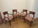 4 stoelen met armleuning gratis op te halen!, Ophalen, Gebruikt, Hout, Vier