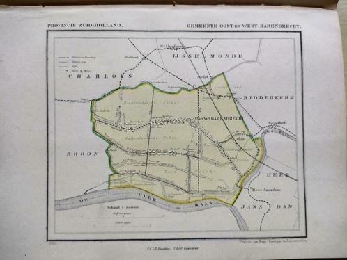 129 Barendrecht Oost en West/ Smitshoek/ De Punt  Kuyper ZH, Antiek en Kunst, Kunst | Litho's en Zeefdrukken, Ophalen of Verzenden
