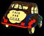 Citroën 2CV- pin- blauw- creme- rood epoxy, Verzenden, Nieuw, Transport, Speldje of Pin