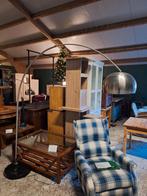 Booglamp vloerlamp boog lamp zwarte voet chrome staal, Ophalen, Gebruikt, Metaal, Modern