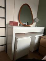 Make up tafel malm ikea, Huis en Inrichting, Tafels | Kaptafels, Ophalen, Gebruikt, 50 tot 100 cm, Minder dan 100 cm