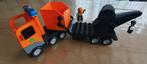 Lego Duplo kraanwagen vuilniswagen met poppetje, Ophalen of Verzenden, Zo goed als nieuw, Losse stenen, Duplo