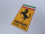 FERRARI - Model Club - Originele sticker, Ophalen of Verzenden, Zo goed als nieuw, Auto's