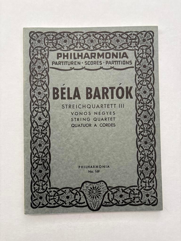 Bartók Strijkkwartet nr. 3 - Partituur, Gebruikt, Klassiek, Ophalen of Verzenden, Viool of Altviool