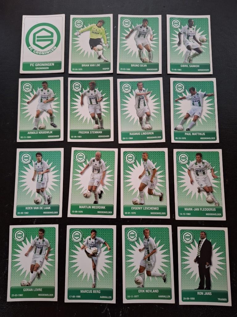 Complete set kaarten FC Groningen 2007-08, Ophalen of Verzenden, Zo goed als nieuw, Overige binnenlandse clubs, Poster, Plaatje of Sticker
