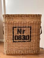 Vintage rieten mand, Huis en Inrichting, Ophalen, Zo goed als nieuw, Rechthoekig, Riet