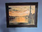 Pont neuf parijs schilderij, Huis en Inrichting, Ophalen, Zo goed als nieuw, Schilderij, 75 cm of meer