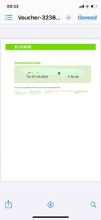 Flixbus voucher twv 80,48 eur, Tickets en Kaartjes, Kortingen en Cadeaubonnen, Eén persoon, Cadeaubon