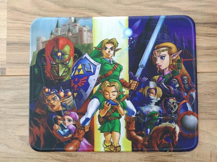 Zelda Nintendo SNES 64 Retro Ocarina Link Navi Time Muismat, Computers en Software, Muismatten, Zo goed als nieuw, Verzenden