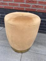 Mooie gouden poef, Ophalen, Minder dan 50 cm, Rond, Minder dan 50 cm