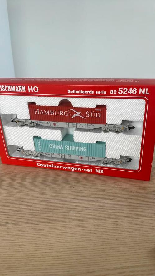 Fleischmann limited serie 82 5246NL NS containerwagen, Hobby en Vrije tijd, Modeltreinen | H0, Zo goed als nieuw, Wagon, Gelijkstroom